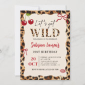 Leopard Cheetah Let’s Get Wild Birthday Invitation (Devant)
