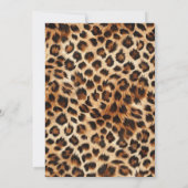 Leopard Cheetah Let’s Get Wild Birthday Invitation Kaart (Achterkant)