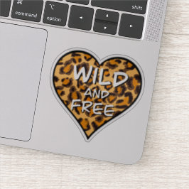 leopard cheetah patroon | wild en vrij hart sticker