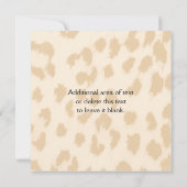 Leopard Cheetah Print Bow Party Douche Uitnodiging (Achterkant)