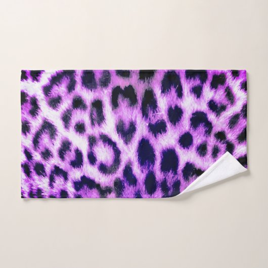 Leopard Cheetah Print Faux roze Bad Handdoek (Handdoek)