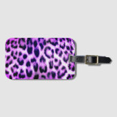 Leopard Cheetah Print Faux roze Bagagelabel (Voorkant (horizontaal))