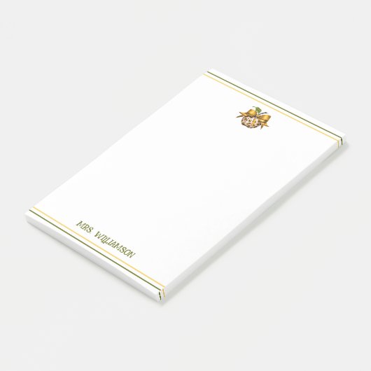 Leopard Cheetah Print Teacher's Apple Post-it® Notes (Schuin)