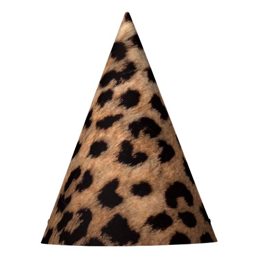 Leopard Cheetah Print Wild Oerwoud Verjaardagsfees Feesthoedjes (Voorkant)