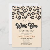Leopard Cheetah Print Wild One Baby shower Kaart (Voorkant)