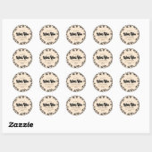 Leopard Cheetah Print Wild One Baby shower Ronde Sticker (Vel)