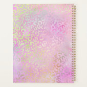 Leopard Cheetah Roze Haar Stylist Messy Bun Planner (Achterkant)