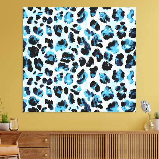 Leopard Cheetah Skin: Waterverf Tie Dye Canvas Afdruk (Insitu (Woonkamer))