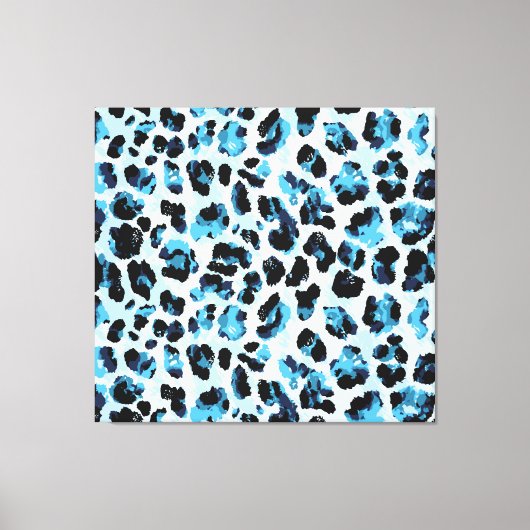 Leopard Cheetah Skin: Waterverf Tie Dye Canvas Afdruk (Voorkant)