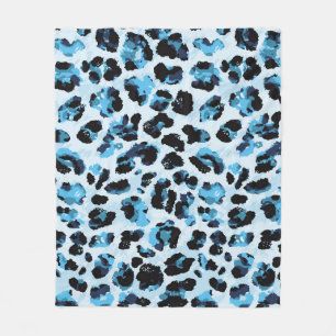 Leopard Cheetah Skin: Waterverf Tie Dye Fleece Deken