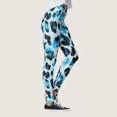 Leopard Cheetah Skin: Waterverf  Tie Dye Leggings (Rechts)