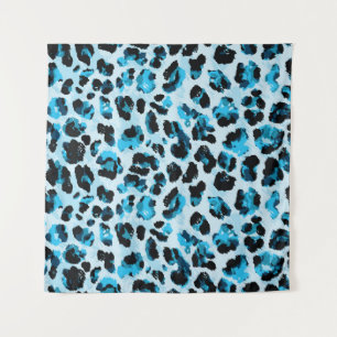 Leopard Cheetah Skin: Waterverf  Tie Dye Wandkleed