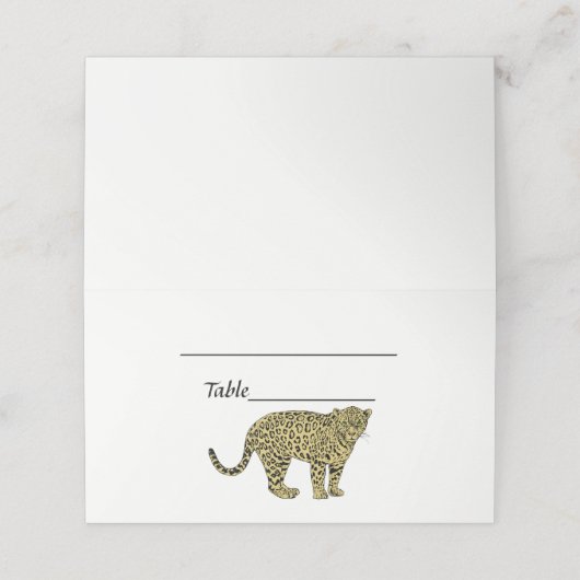  leopard Cheetah Spotted Cat Drawing (Buitenkant ongevouwen)