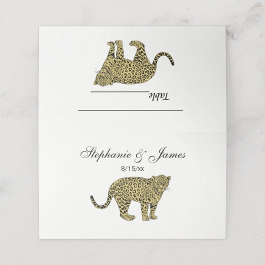  leopard Cheetah Spotted Cat Drawing (Buitenkant ongevouwen)