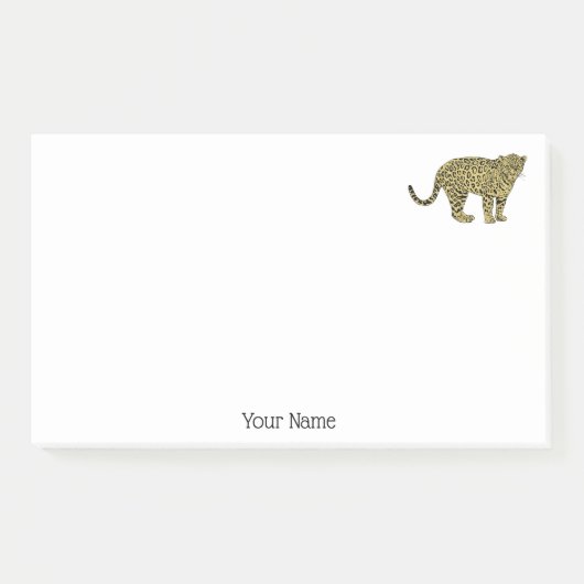  leopard Cheetah Spotted Cat Drawing Post-it® Notes (Voorkant)