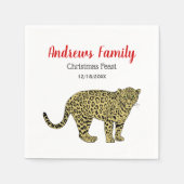leopard Cheetah Spotted Cat Drawing Servetten (Voorkant)