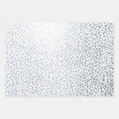 Leopard Cheetah Tiger Animal Print Metallic Silver (Voorkant)