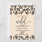 Leopard Cheetah Wild Bachelorette Weekend Party Kaart (Voorkant)