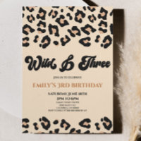 Leopard Cheetah Wild & Drie 3e Verjaardagsfeest