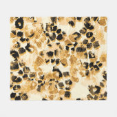 Leopard Chic:  patroonelegantie. Fleece Deken (Voorkant (Horizontaal))