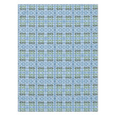 Leopard Chinoiserie Blue Ginger Jar Topiary Tafelkleed (Voorkant)