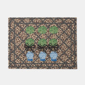 Leopard Chinoiserie Ginger Jar Doormat tapis (Devant)