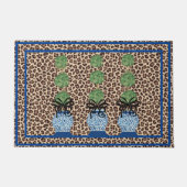 Leopard Chinoiserie Ginger Jar Doormat tapis (Devant)