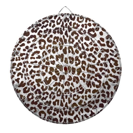 Leopard Chocolade Print Dartbord (Voorkant)
