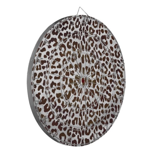 Leopard Chocolade Print Dartbord (Voorkant Links)