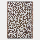 Leopard Chocolade Print Deken (Voorkant Verticaal)