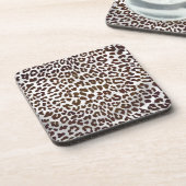 Leopard Chocolade Print Drankjes Onderzetter (Linkerzijde)