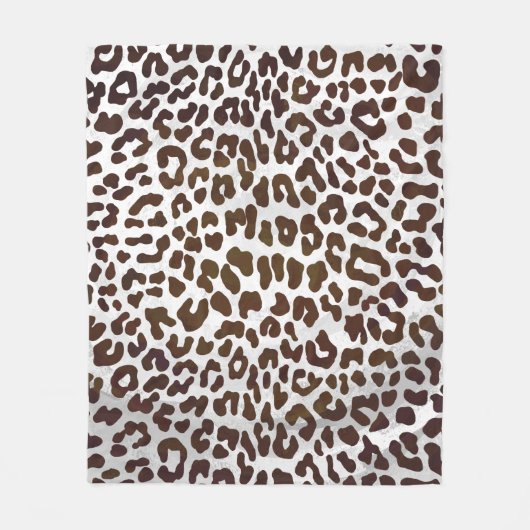 Leopard Chocolade Print Fleece Deken (Voorkant)