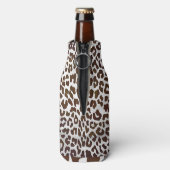 Leopard Chocolade Print Flesjeskoeler (Fles Achterkant)