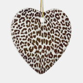Leopard Chocolade Print Keramisch Ornament (Rechts)