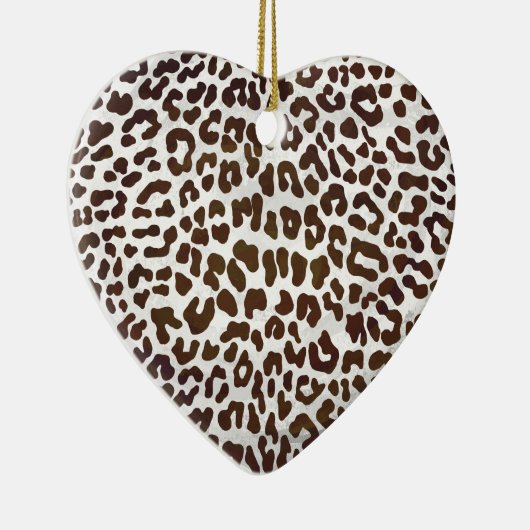 Leopard Chocolade Print Keramisch Ornament (Rechts)