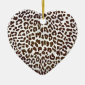 Leopard Chocolade Print Keramisch Ornament (Voorkant)