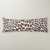 Leopard Chocolade Print Lichaamskussen (Voorkant)