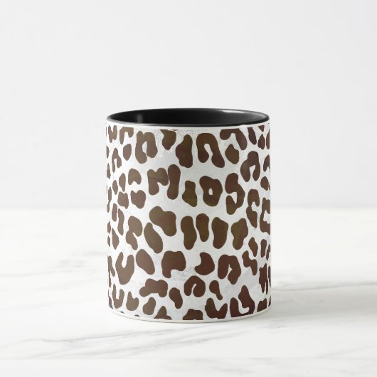 Leopard Chocolade Print Mok (Midden)