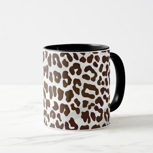 Leopard Chocolade Print Mok (Voorkant rechts)