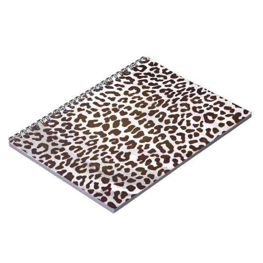 Leopard Chocolade Print Notitieboek (Linkerzijde)