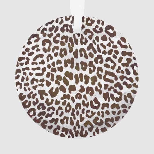 Leopard Chocolade Print Ornament (achterkant)