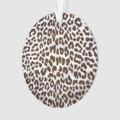Leopard Chocolade Print Ornament (voorkant)