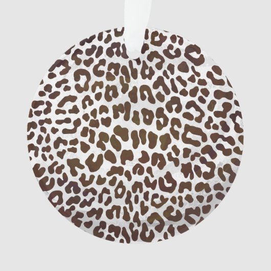 Leopard Chocolade Print Ornament (voorkant)