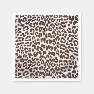 Leopard Chocolade Print Servetten