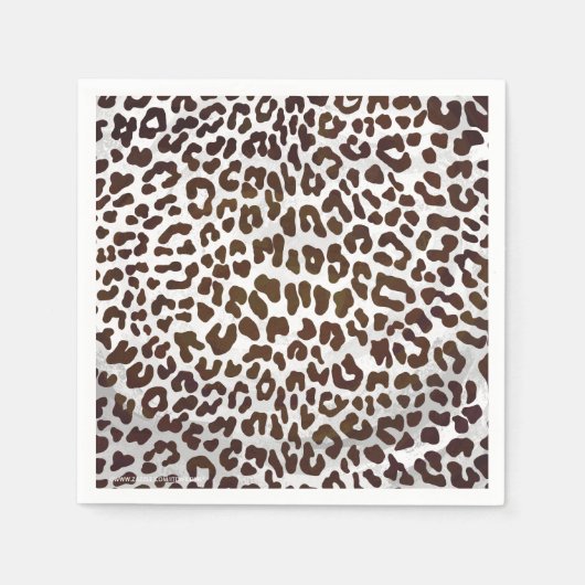 Leopard Chocolade Print Servetten (Voorkant)