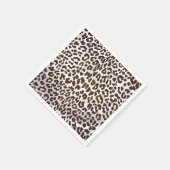 Leopard Chocolade Print Servetten (Hoek)