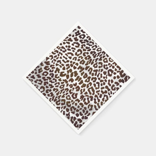 Leopard Chocolade Print Servetten (Hoek)