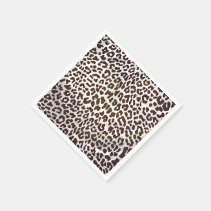 Leopard Chocolade Print Servetten