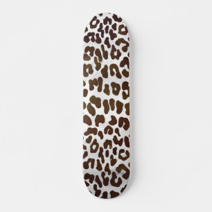 Leopard Chocolade Print Skateboard