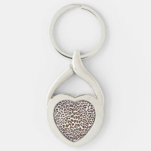Leopard Chocolade Print Sleutelhanger